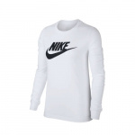 Nike Long Sleeve Futura T-Shirt Dames - White/Black - Dames