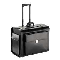Dermata Business Leather Pilottrolley XL zwart Handbagage koffer